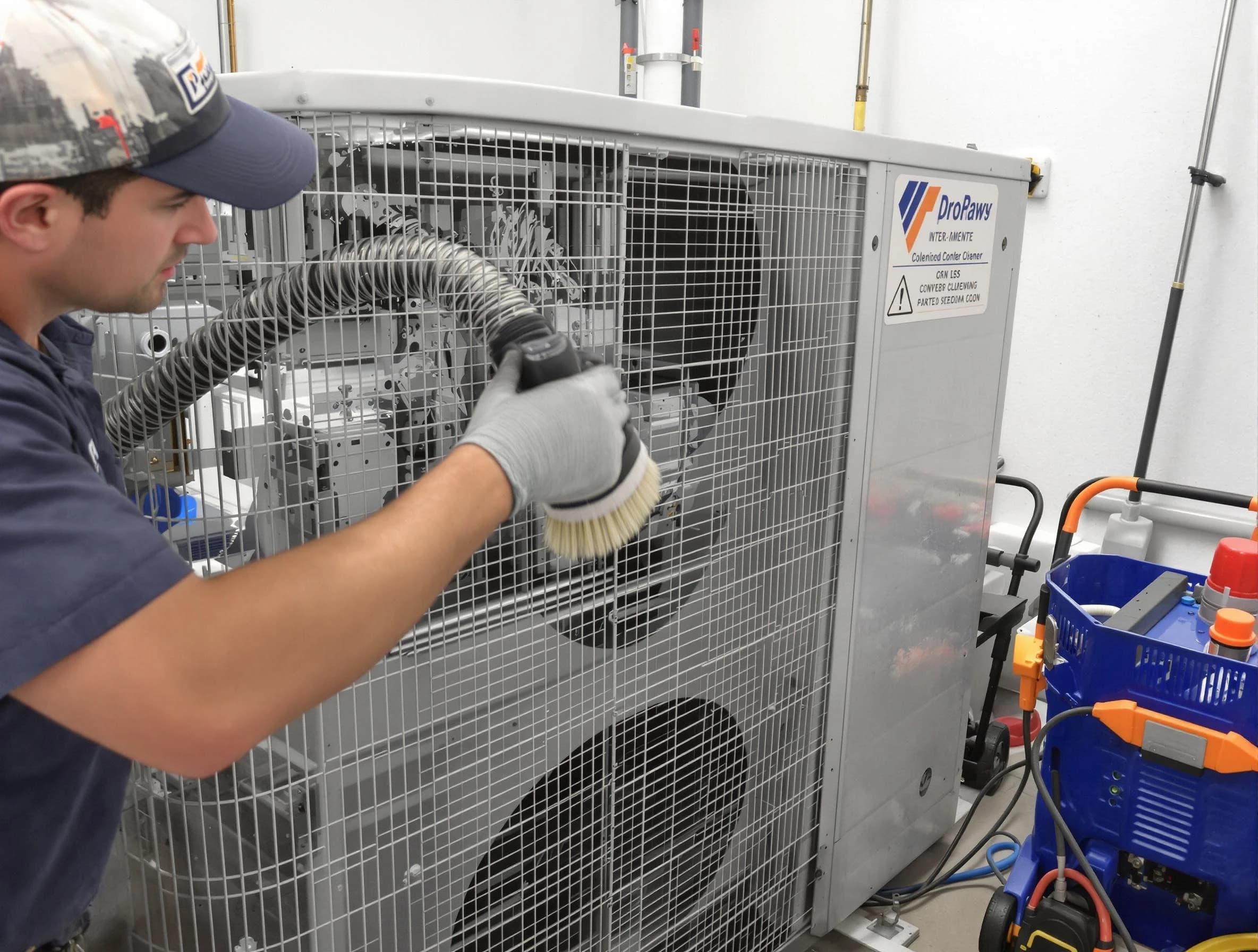 Woonsocket Air Duct Cleaning specialist performing precision AC coil cleaning for improved system performance in Woonsocket