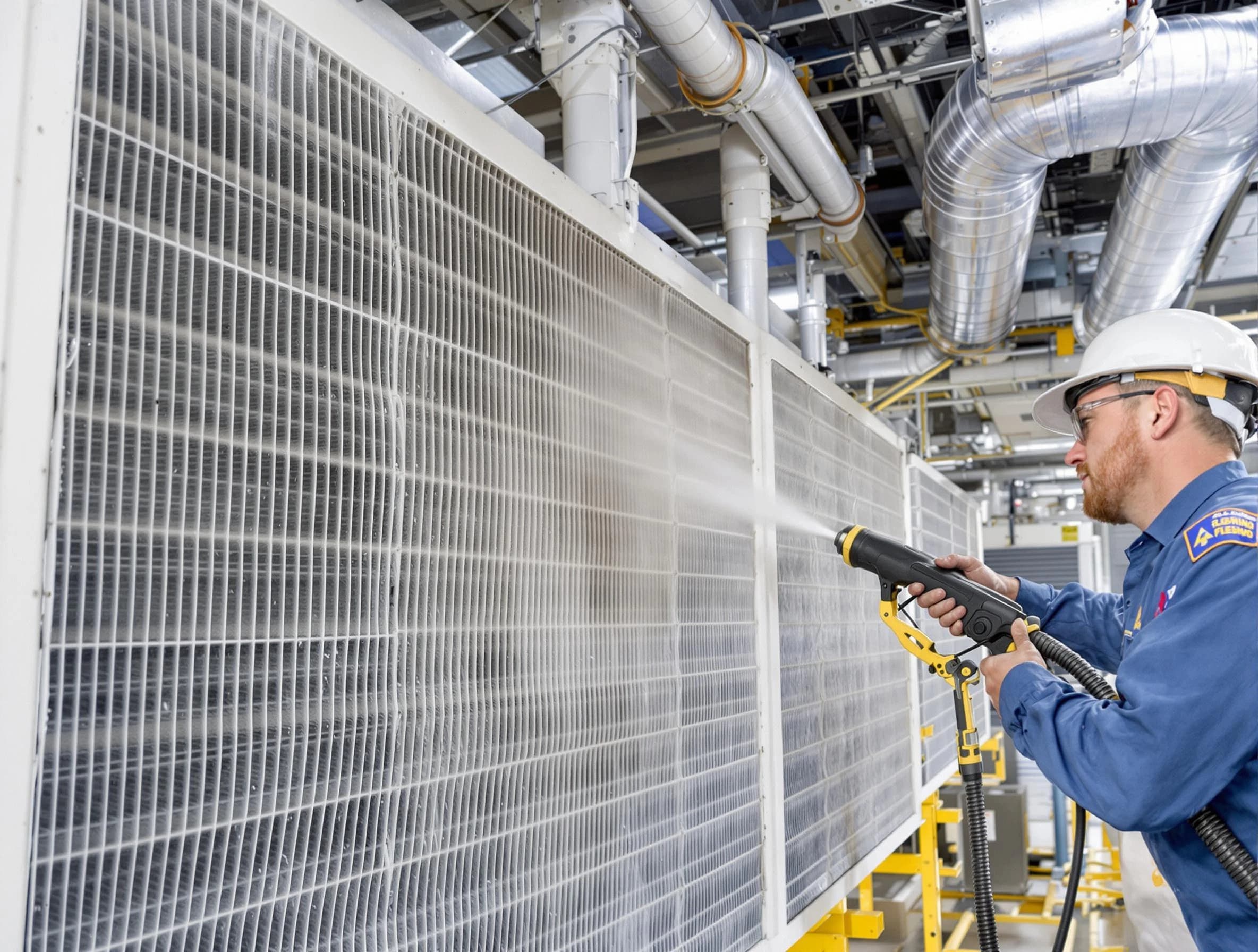 Professional commercial coil cleaning by Woonsocket Air Duct Cleaning in Woonsocket