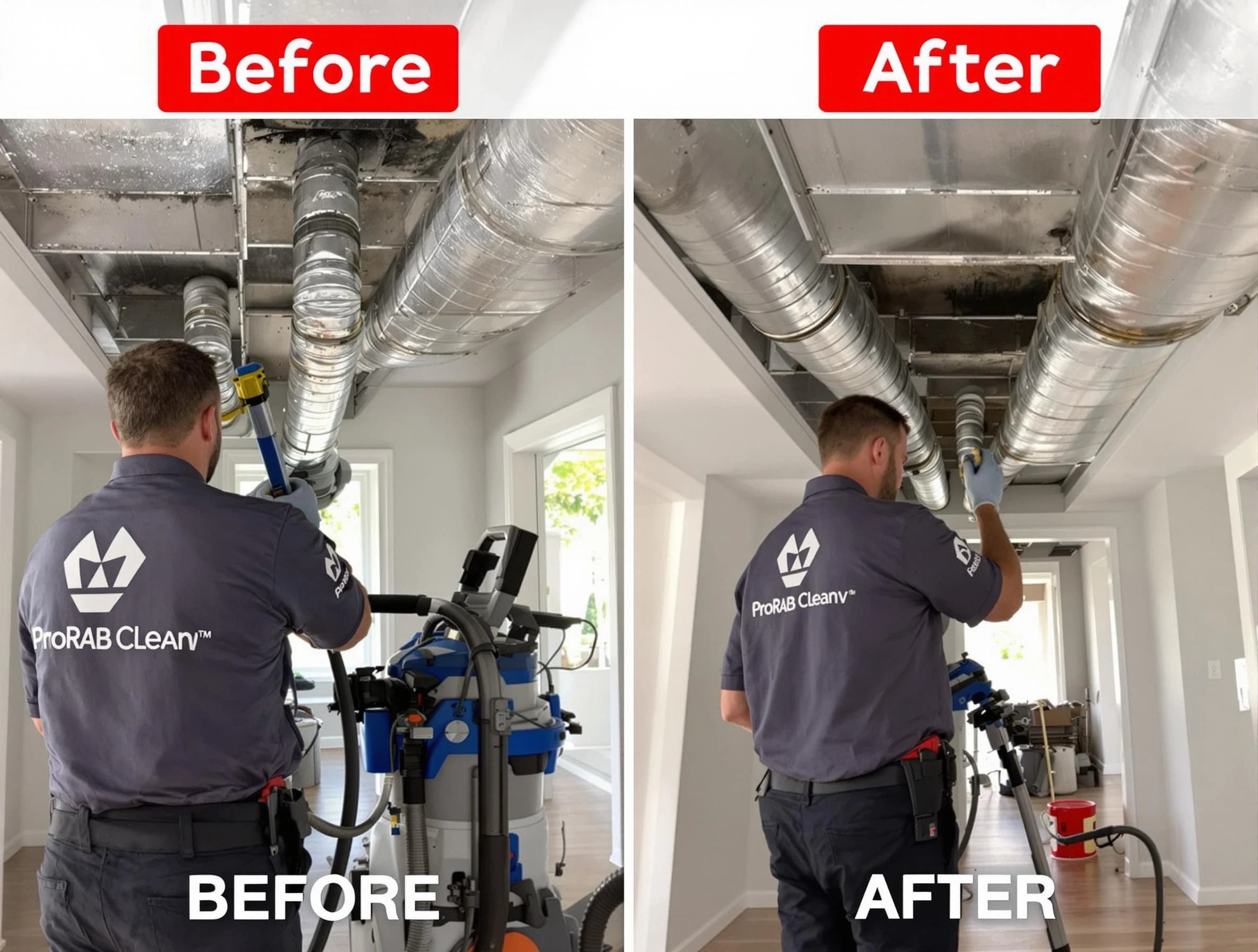 Woonsocket Air Duct Cleaning expert performing thorough residential duct cleaning in a Woonsocket home