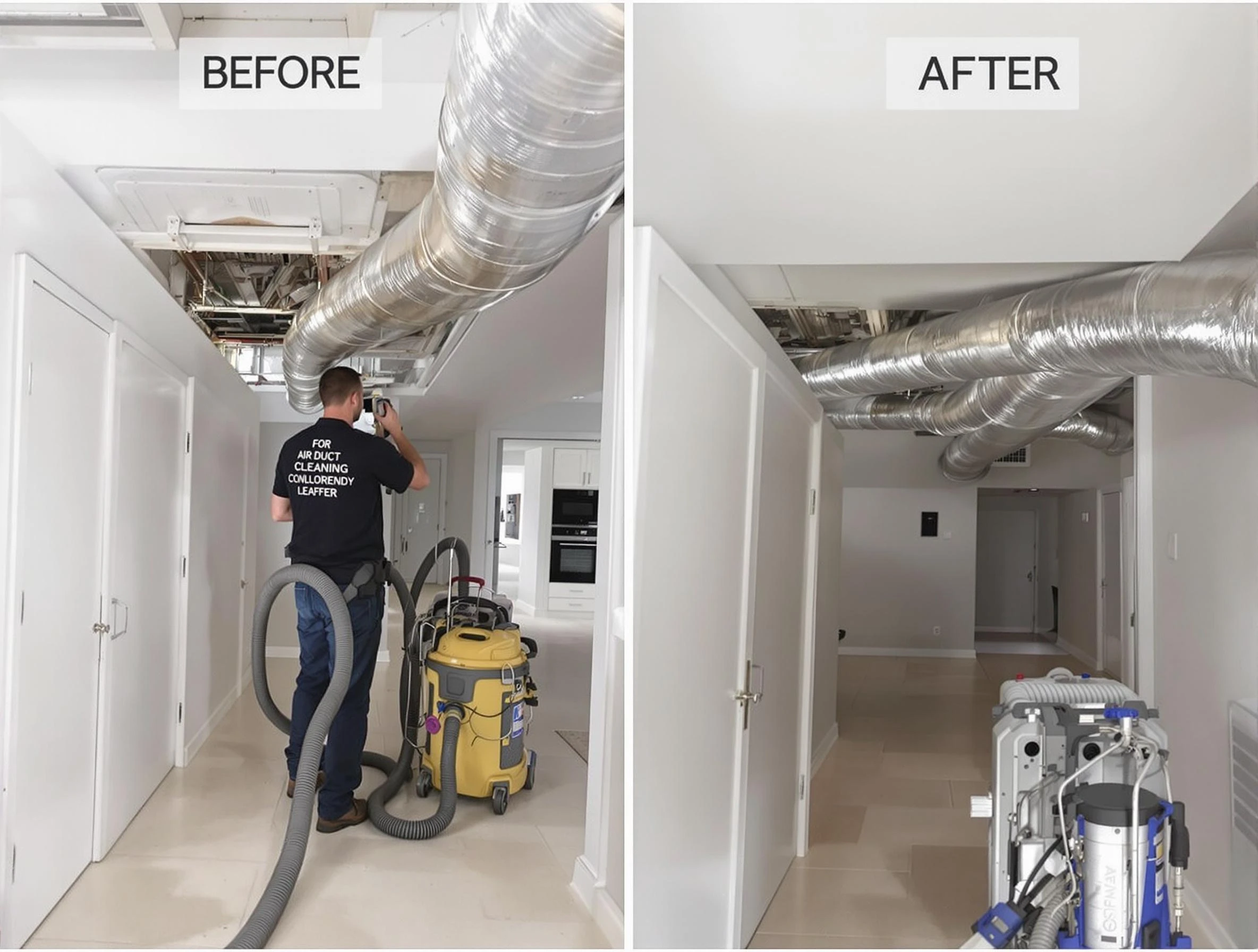 Woonsocket Air Duct Cleaning professional performing thorough air duct cleaning in Woonsocket