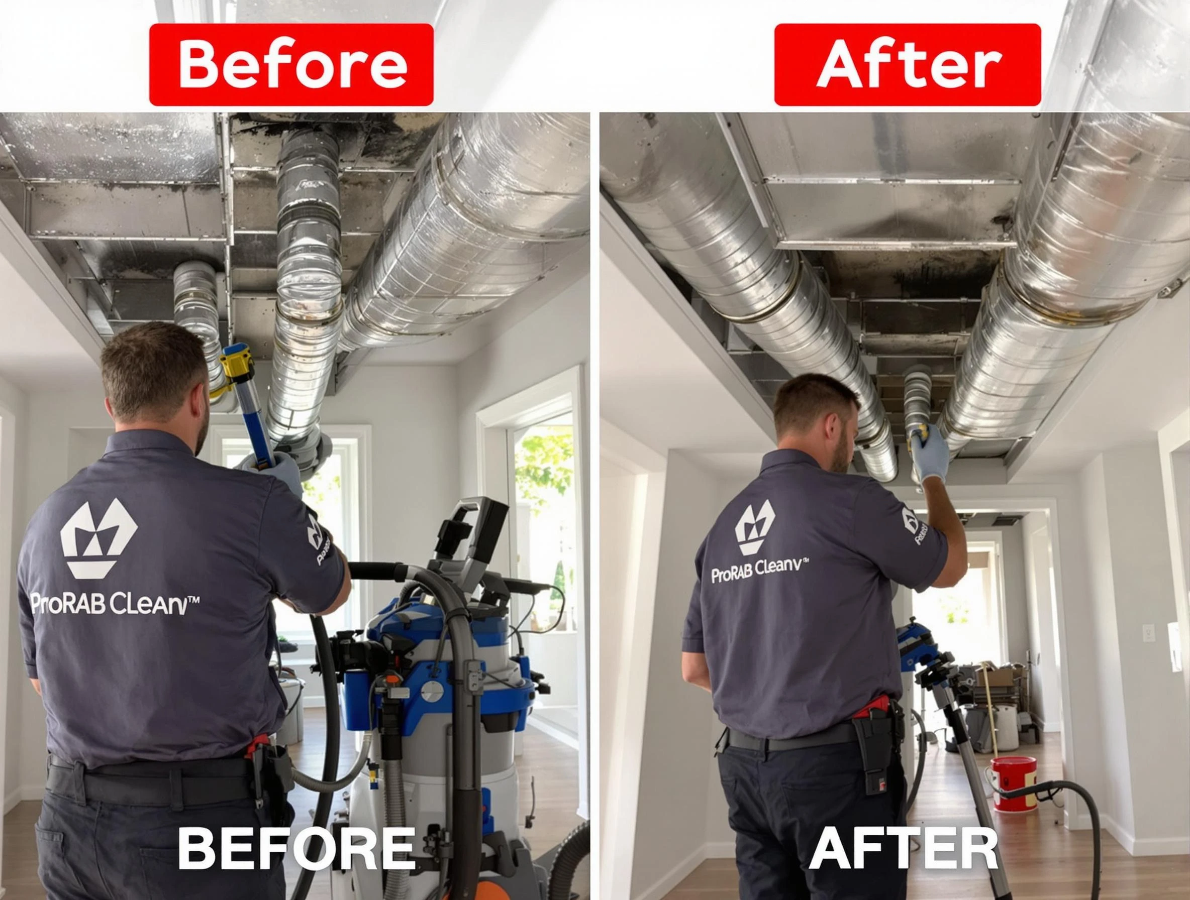 Woonsocket Air Duct Cleaning expert performing thorough residential duct cleaning in a Woonsocket home